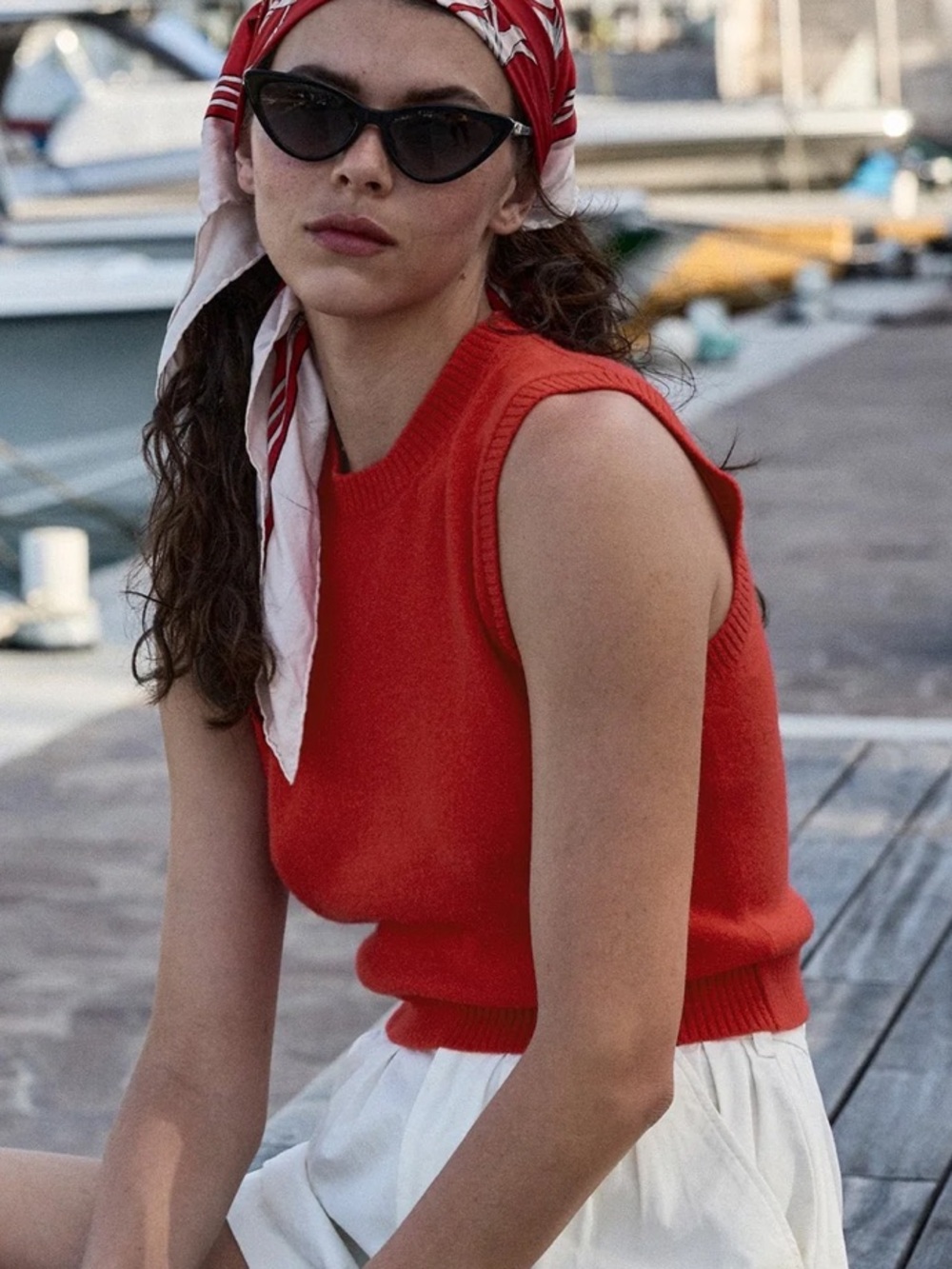 Dôen Louden Cashmere Top in Carmine